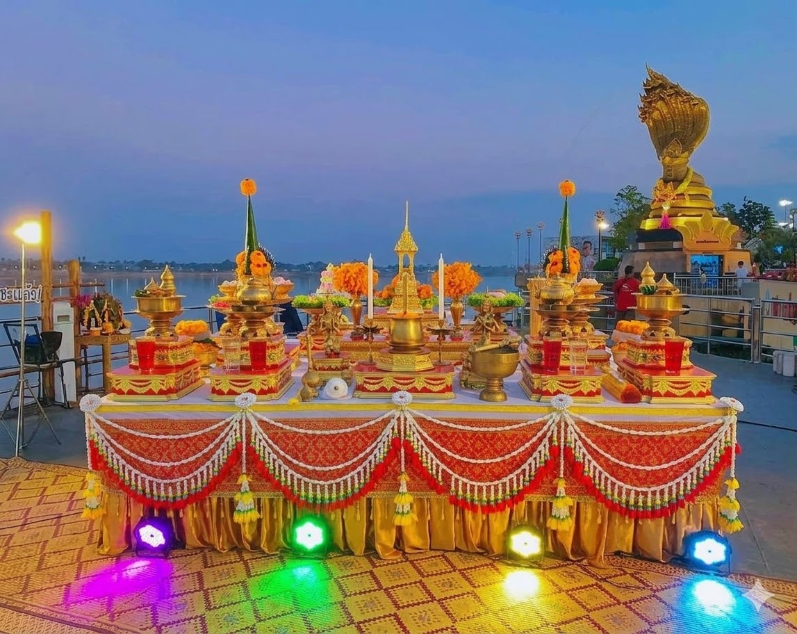 ผลงานรำแก้บนพญานาคครบพิธี